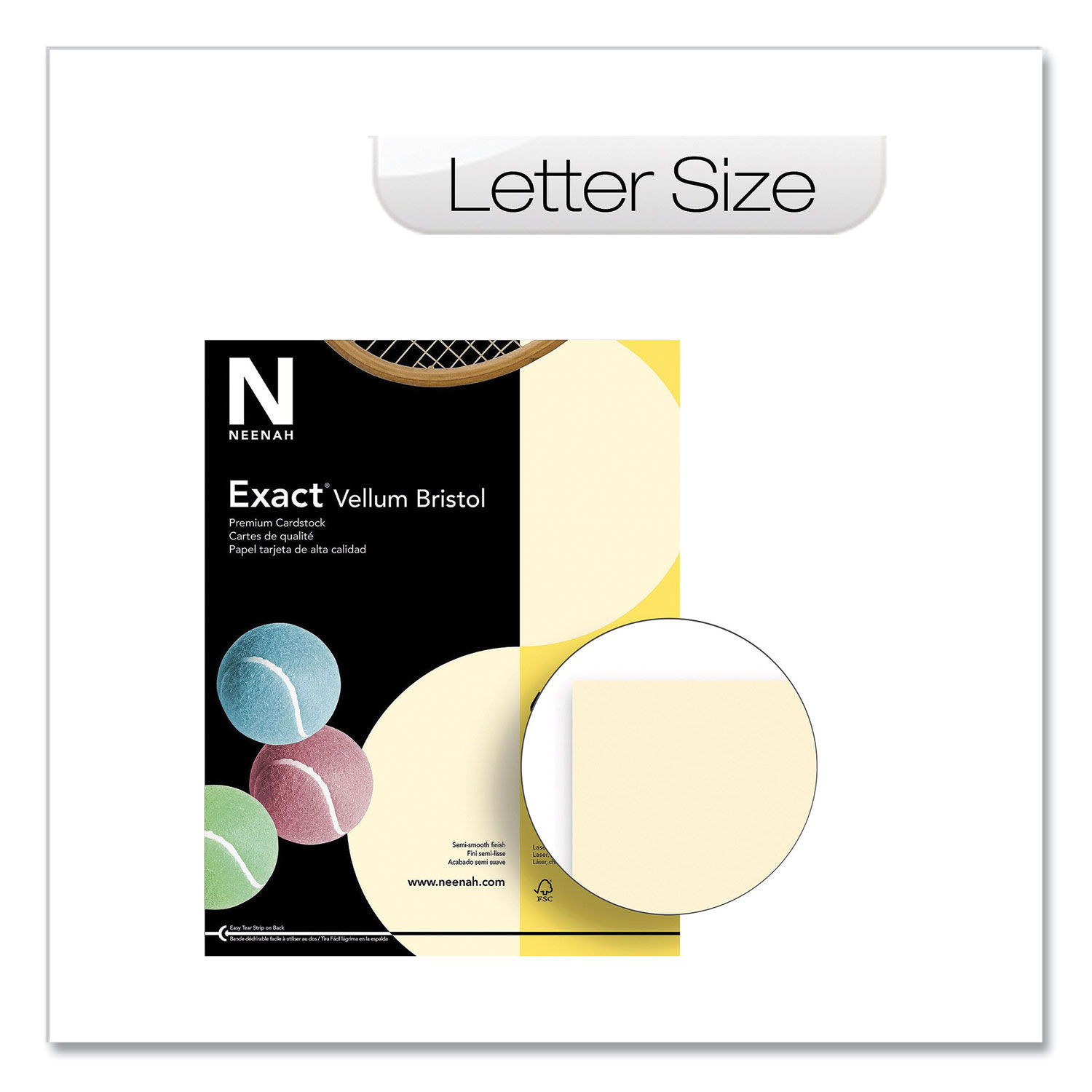 Exact Vellum Bristol Cover Stock by Neenah Paper NEE8136882368