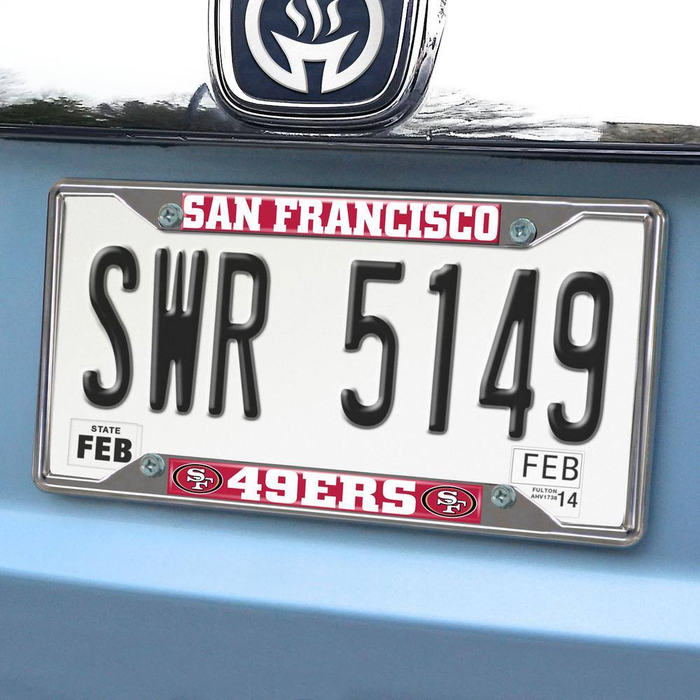 FANMATS NFL - San Francisco 49ers Chromed Stainless Steel License Plate Frame 15043