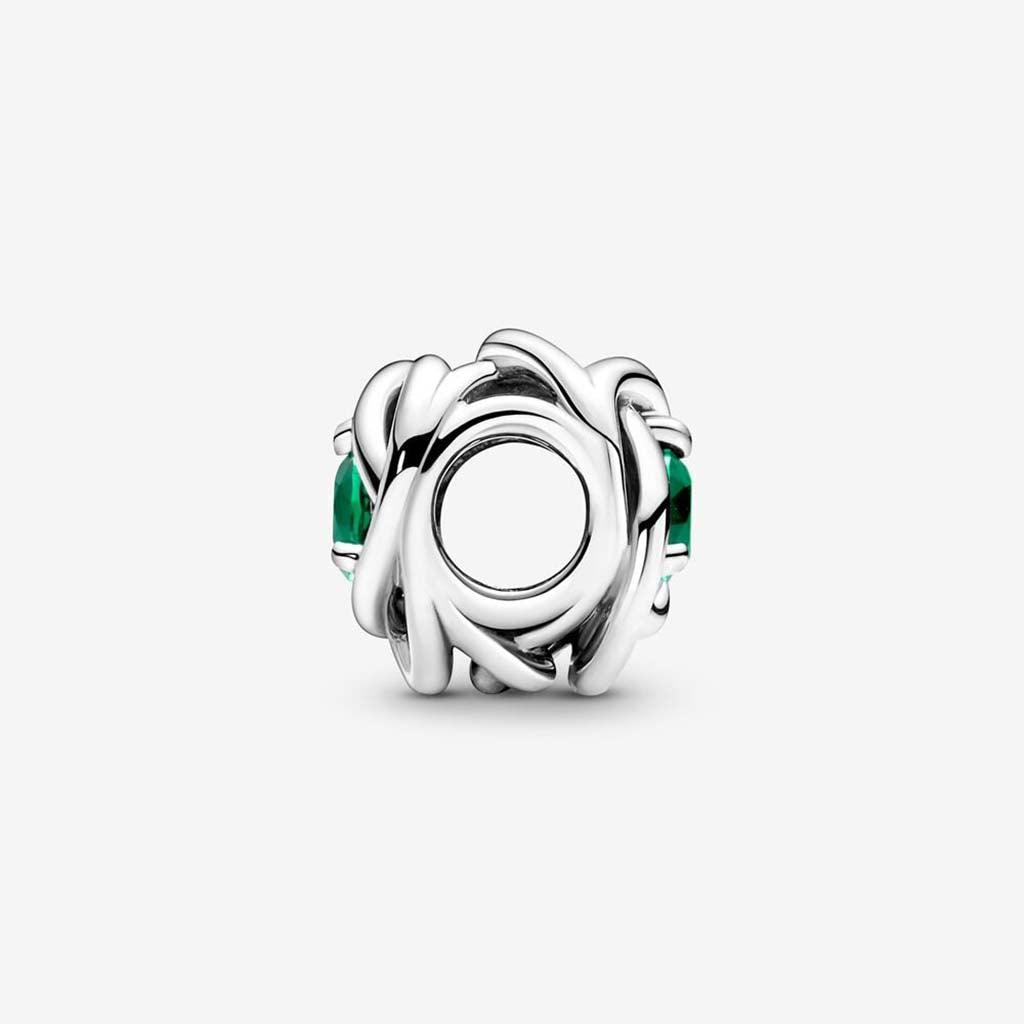 PANDORA  May Green Eternity Circle Charm