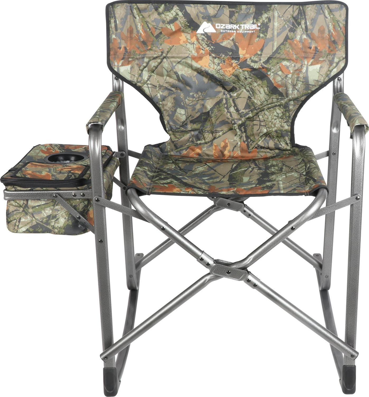 Ozark Trail Camping Director Rocking Chair， Camouflage