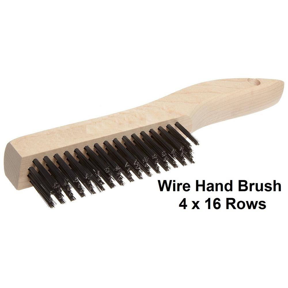 MIBRO 10.50 in. Industrial Wire Brush and Hand Brush Set (7-Piece) 618000