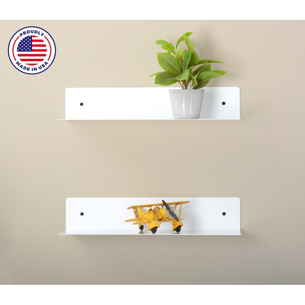 Steel Wall Shelf 2 Piece Set