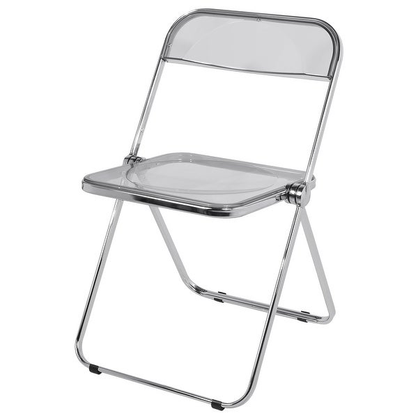 Modern Transparent Acrylic Folding Chair with Metal Frame