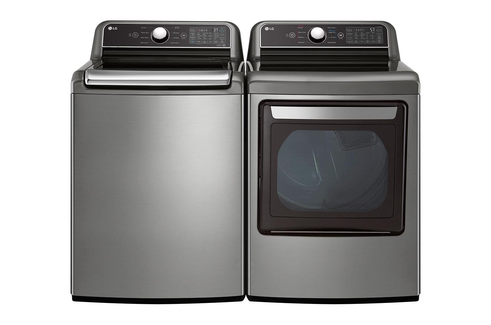 Lg WT7405CV 5.3 Cu.Ft. Mega Capacity Smart Wi-Fi Enabled Top Load Washer With 4-Way™ Agitator & Turbowash3D™ Technology