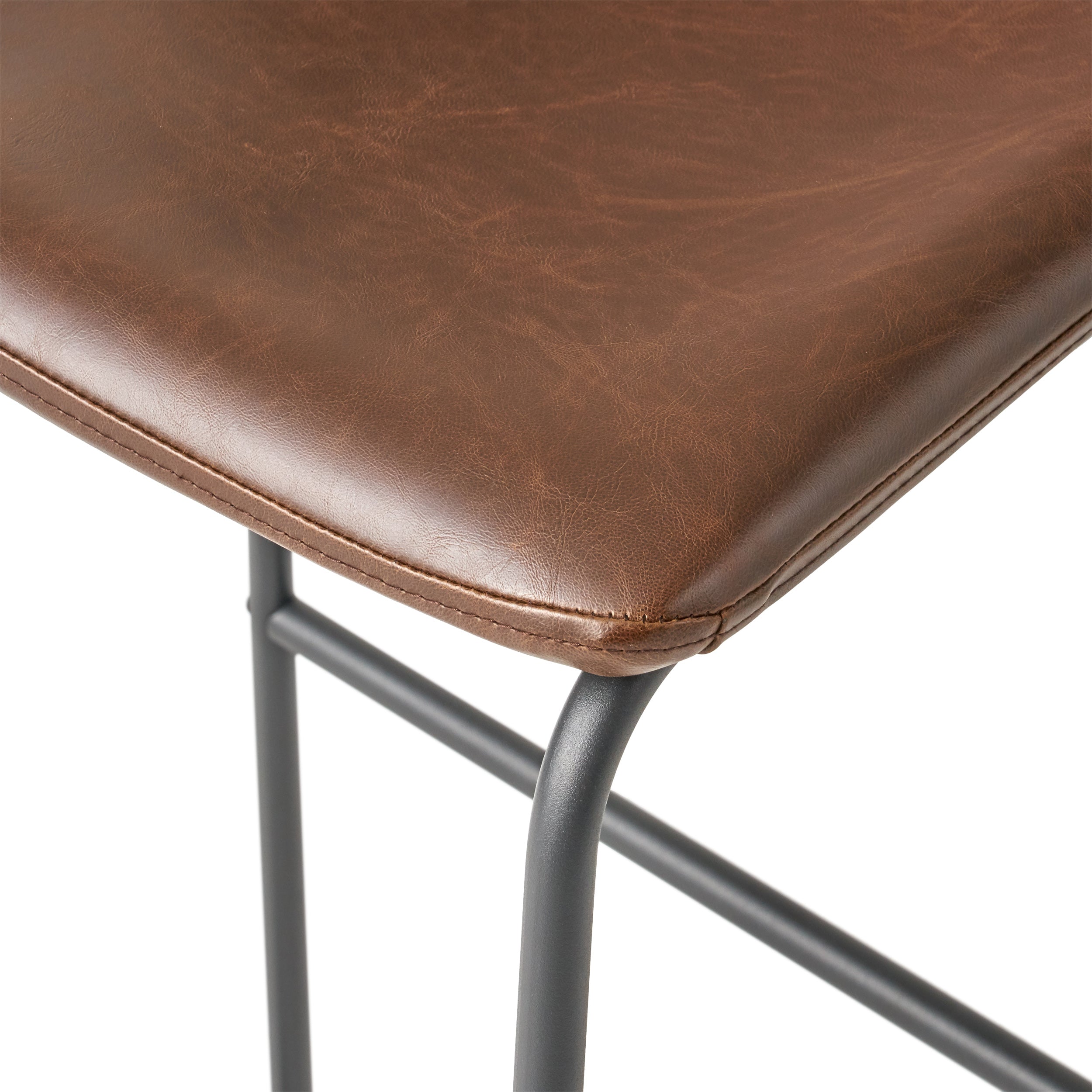 30-Inch Central Vintage Brown Bar Stool (Set of 2)