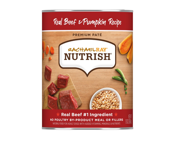 Rachael Ray Nutrish Real Beef  Pumpkin Recipe， Wet Dog Food，13 oz. Can