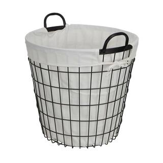 HomeRoots Victoria 15.2 in. H x 16 in. W x 16 in. H White Metal Cube Storage Bin 2000379817