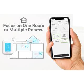 Honeywell Home T9 7-Day Programmable Smart Thermostat with Touchscreen Display and 2-Pack of Smart Room Sensors RCHT9510WFSENSOR2PK