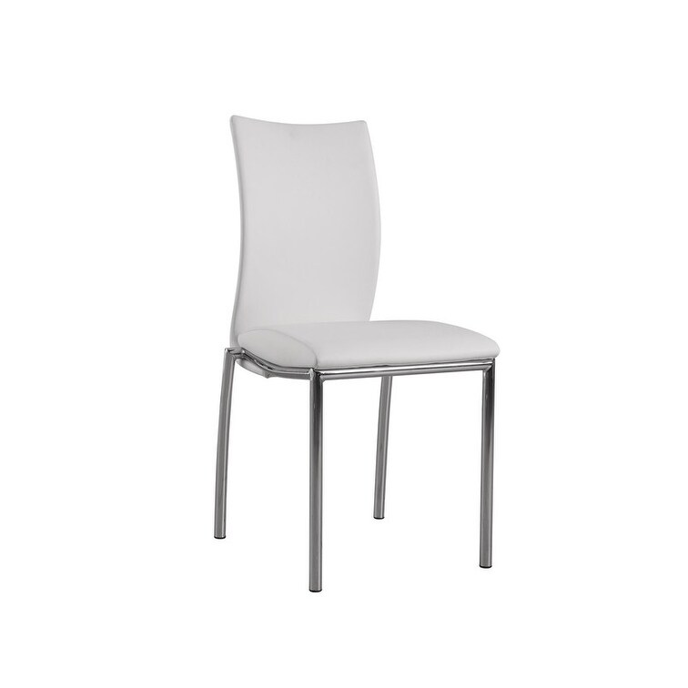 White Modern Side Dining Chair Set of 2 Pieces