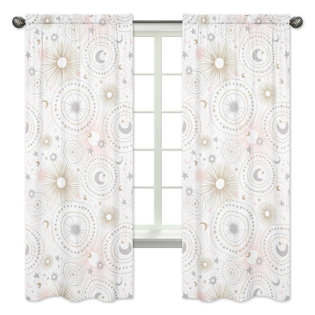 Sweet Jojo Designs Window Panels Celestial 2pk Pink gold