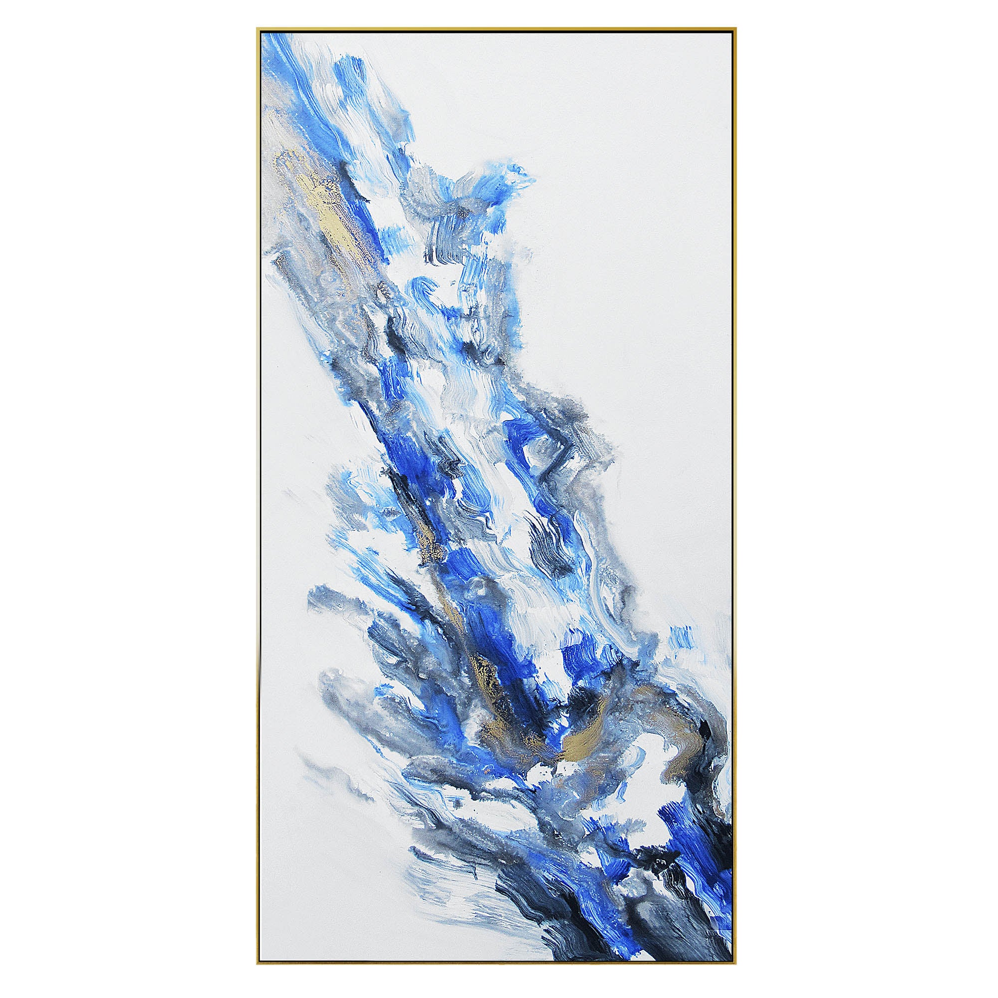 Blue Ray Hand Painted Art Painting With Frame 160X80 Cm Soap0073