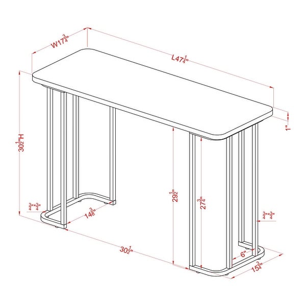 Furniture of America Deeanne Contemporary 47-inch Faux Marble Sofa Table