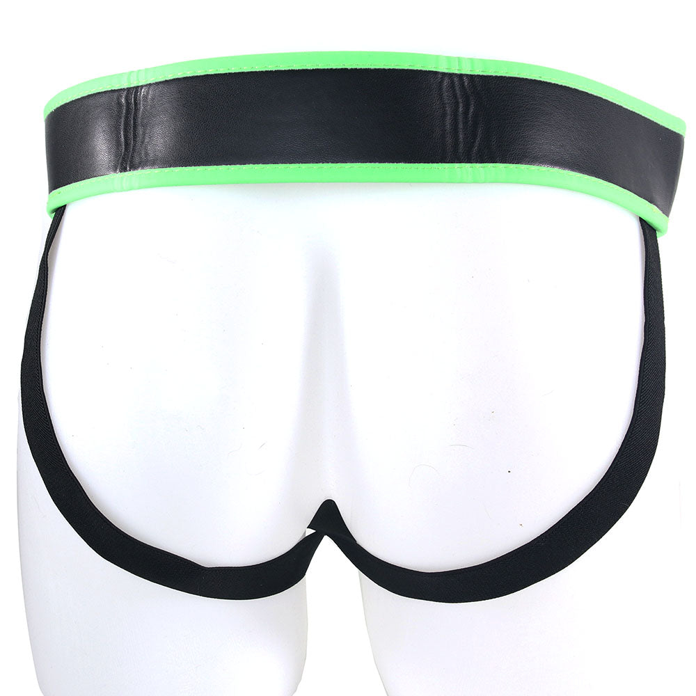 Ouch! Glow In The Dark Striped Pouch Jock Strap /XL