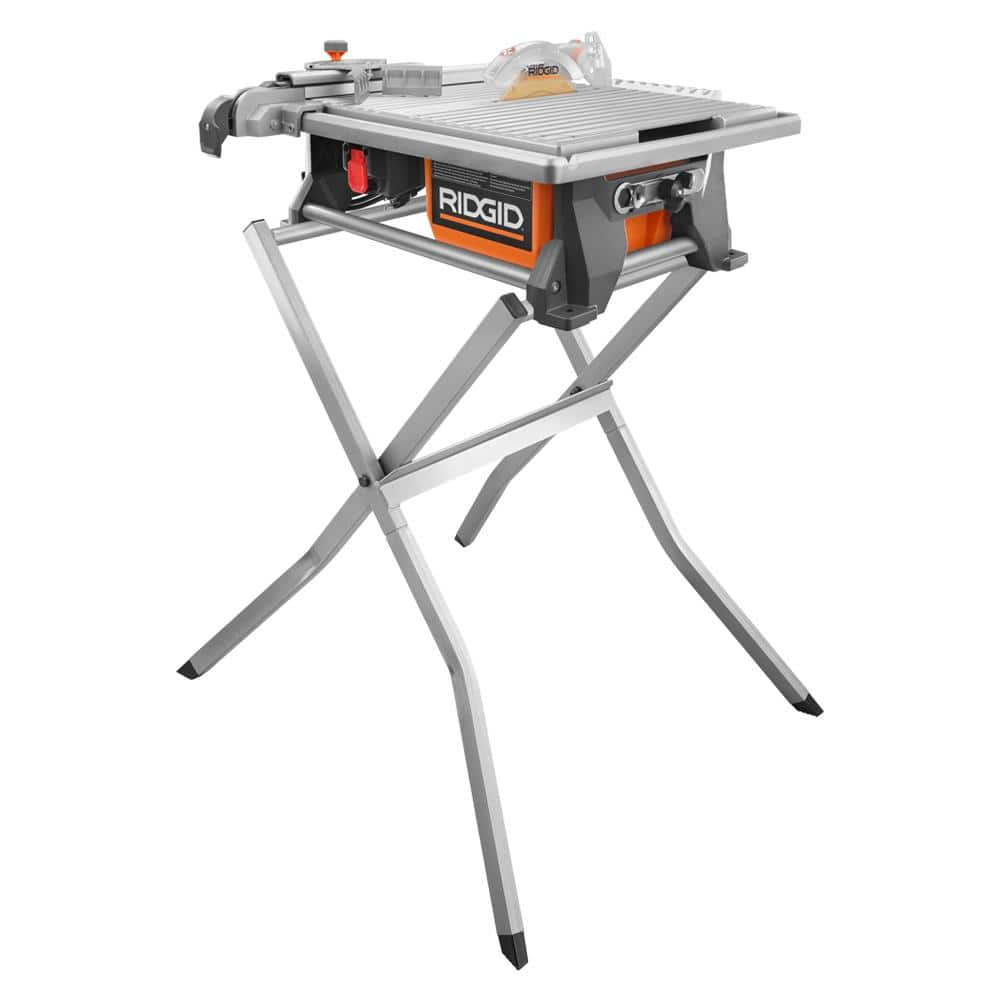 RIDGID 6.5 Amp Corded 7 in. Table Top Wet Tile Saw with Stand R4021SN