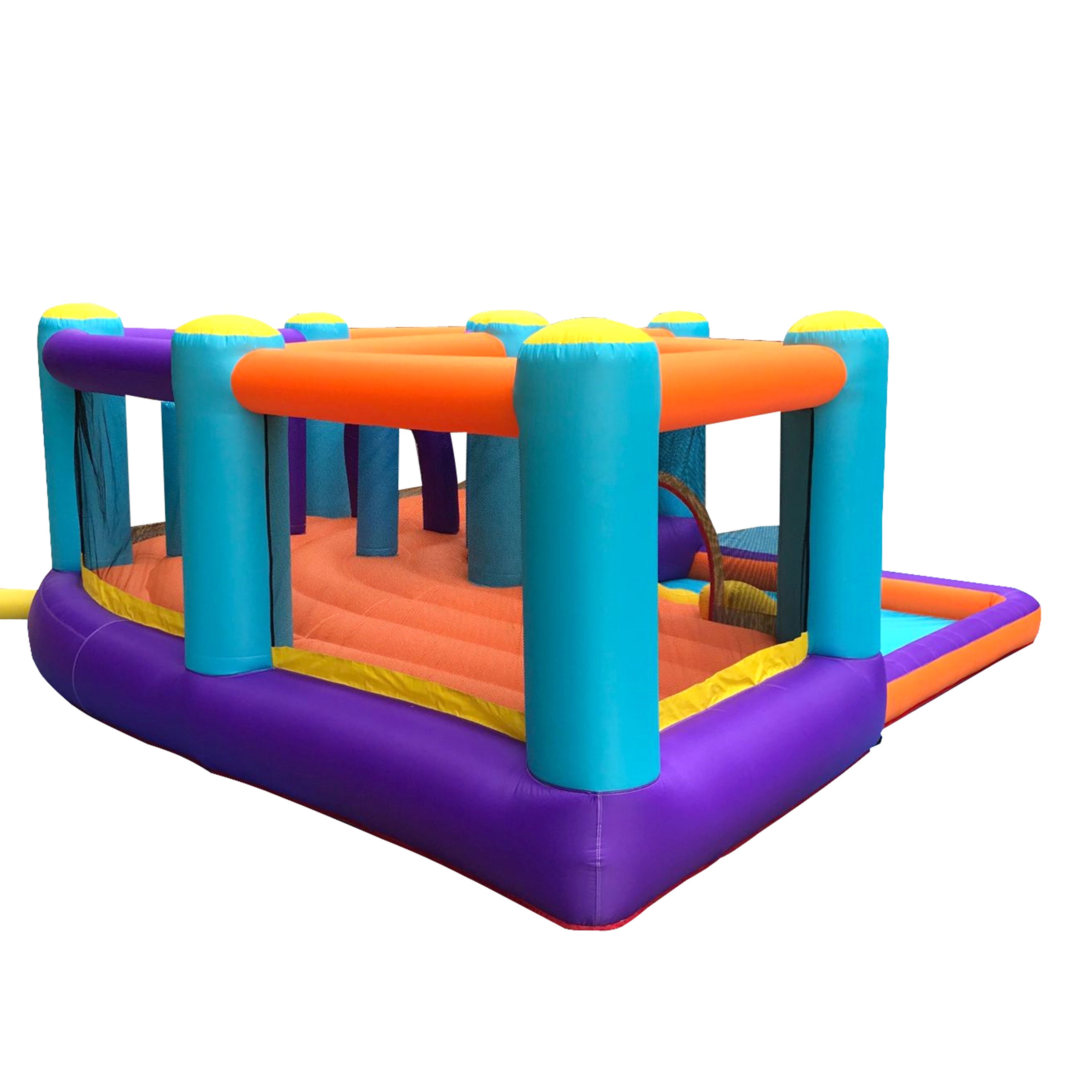 ALEKO BHPLAY Extra Large Inflatable Playtime Bounce House with Splash Pool and Slide