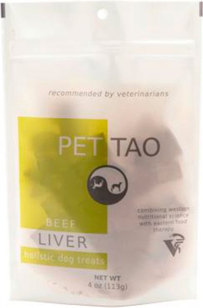 PET TAO Beef Liver Freeze-Dried Dog Treats， 4-oz bag