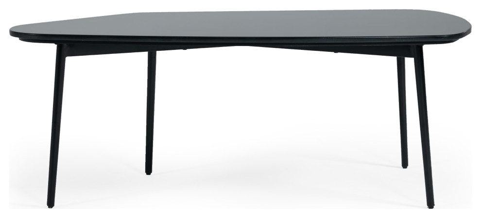 Modrest Andros Black Marble  Black Metal Coffee Table   Midcentury   Coffee Tables   by Vig Furniture Inc.  Houzz