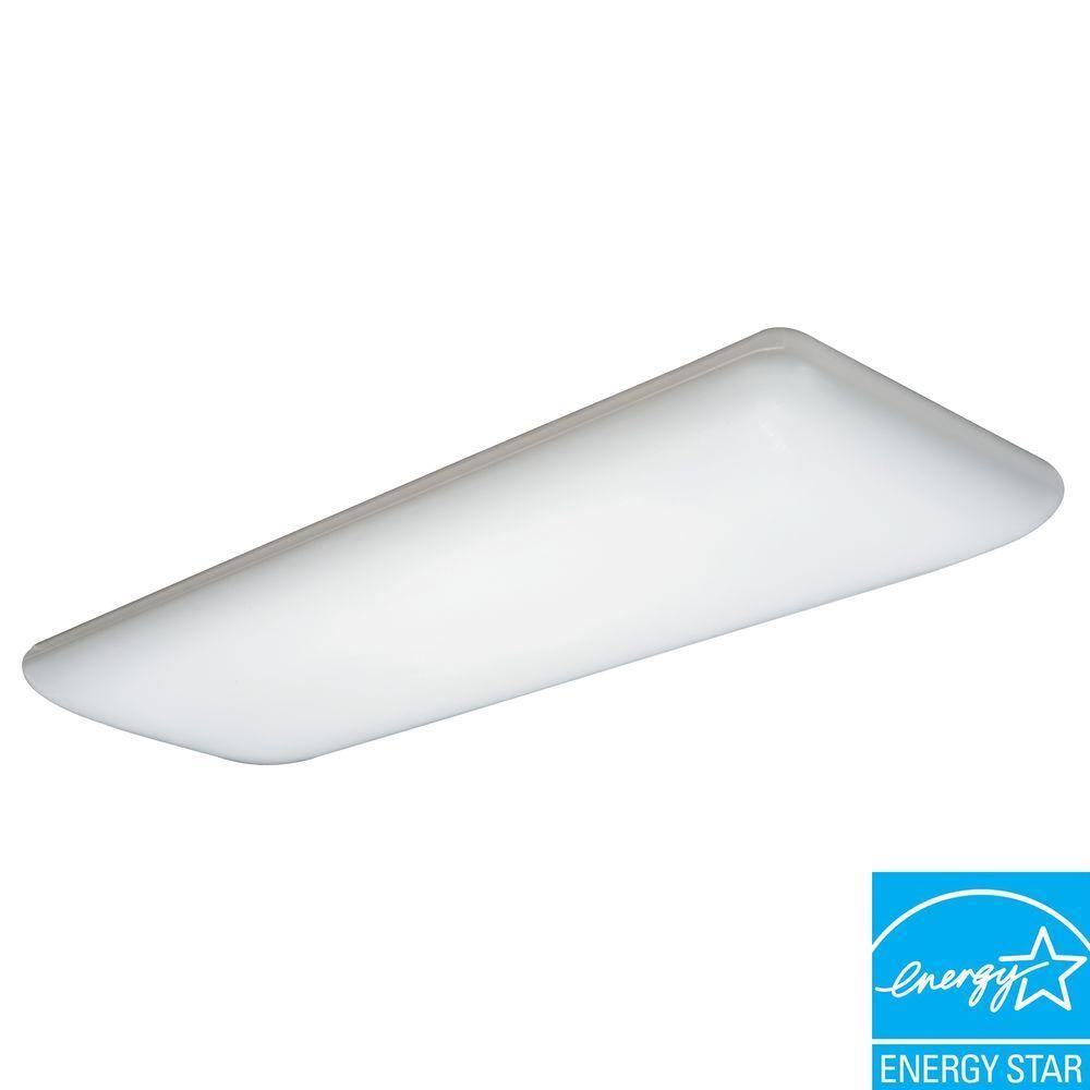 Lithonia Lighting 4-Light White Fluorescent Ceiling Light 10642RE