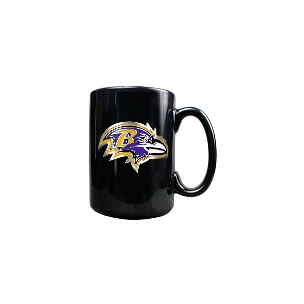 NFL Baltimore Ravens 15 Oz. Black Ceramic Mug