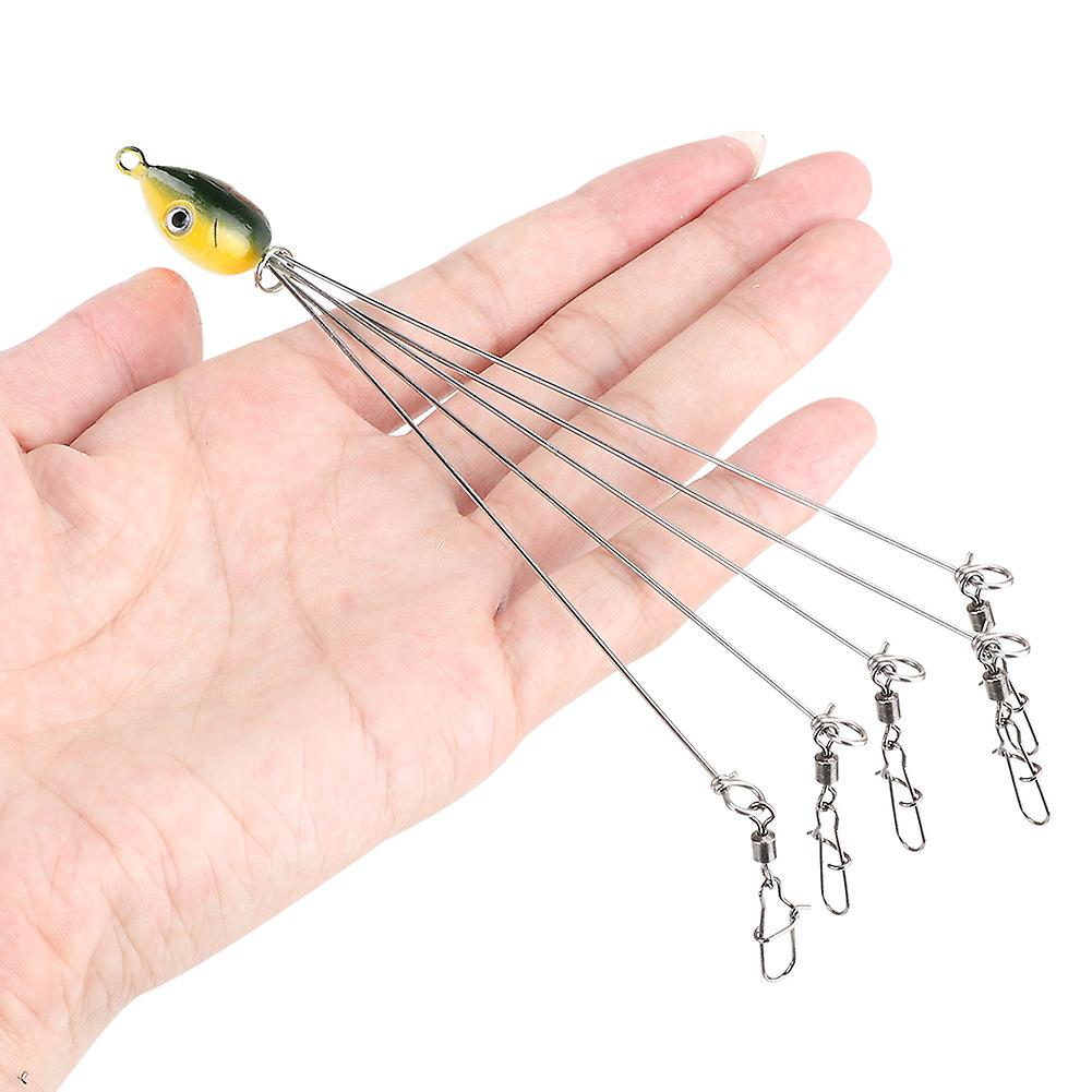 5 Arms Alabama Umbrella Jig Head Fishing Rig Bait Fishing Lures With Snap Swivels(3#)