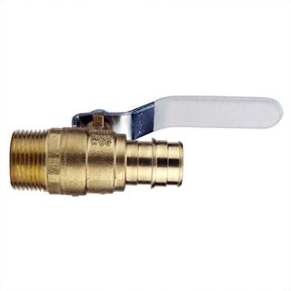 Apollo 34 in. Brass PEX-A Barb x 34 in. Male Pipe Thread Ball Valve EPXV34M