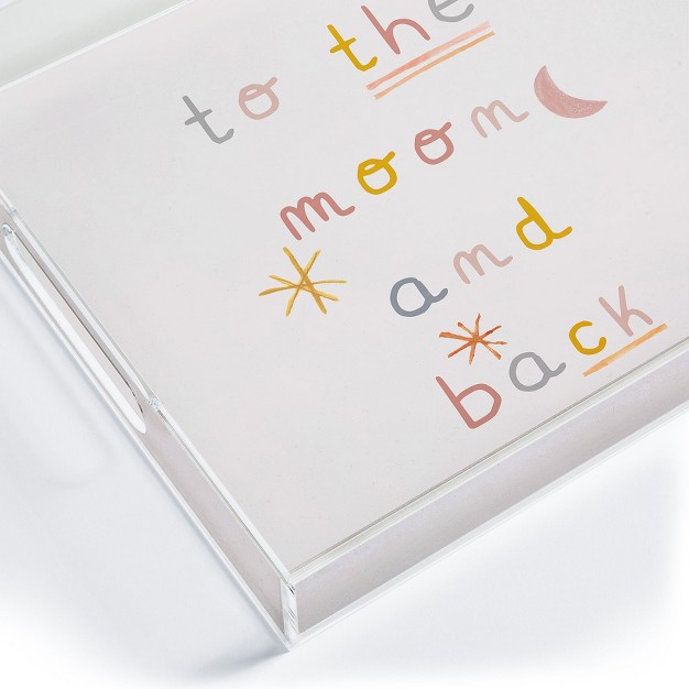 Hello Twiggs To The Moon And Back Acrylic Tray Deny Designs