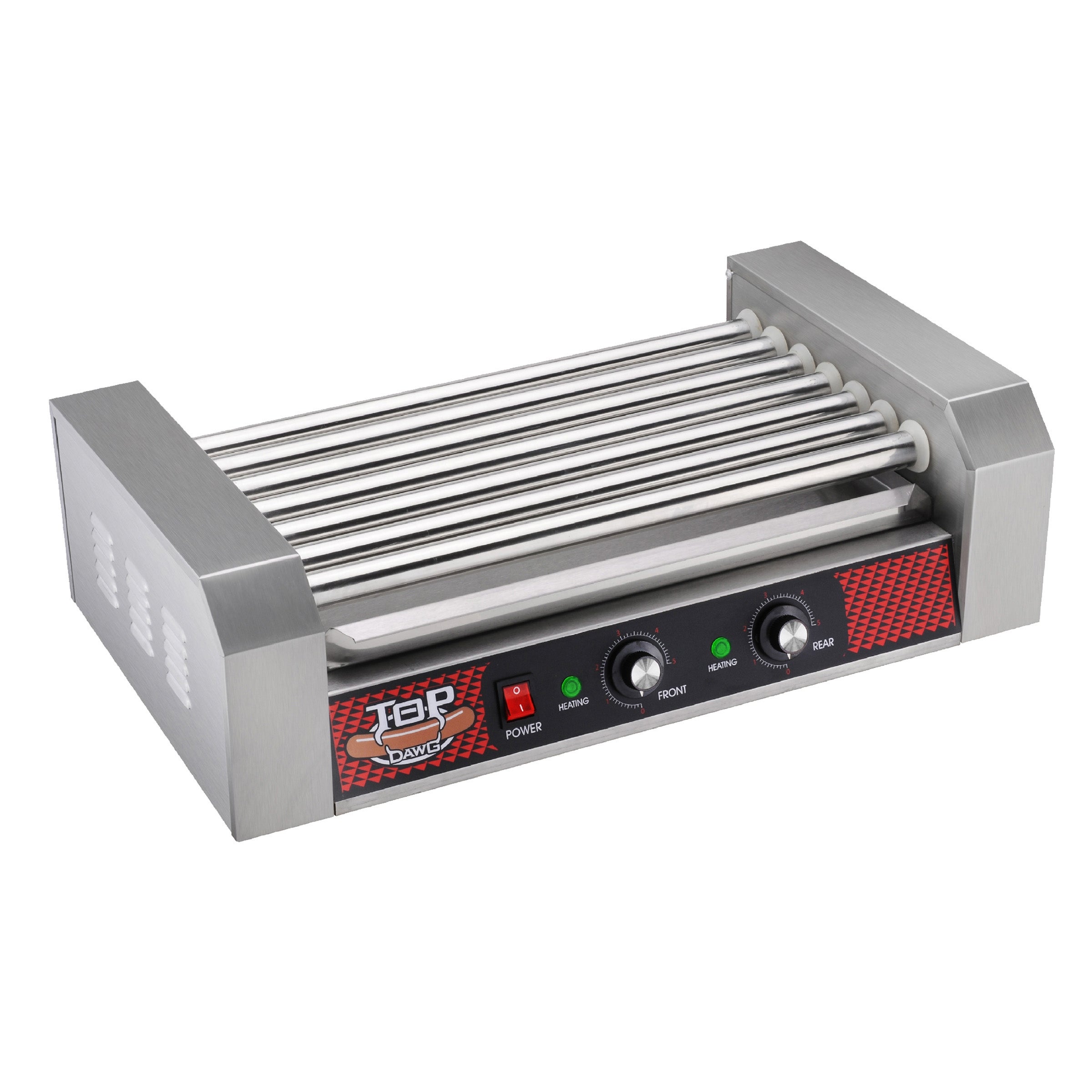 Hot Dog Roller Machine �C Stainless-Steel Cooker with 7 Non-Stick Rollers by Great Northern Popcorn