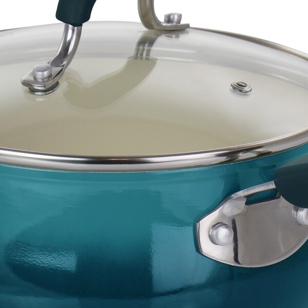 2.9 Liter Nonstick Aluminum Saucepan in Dark Cyan