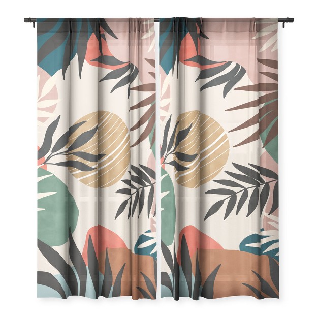 Marta Barragan Camarasa Modern Tropical Sunrise G Single Panel Sheer Window Curtain Deny Designs