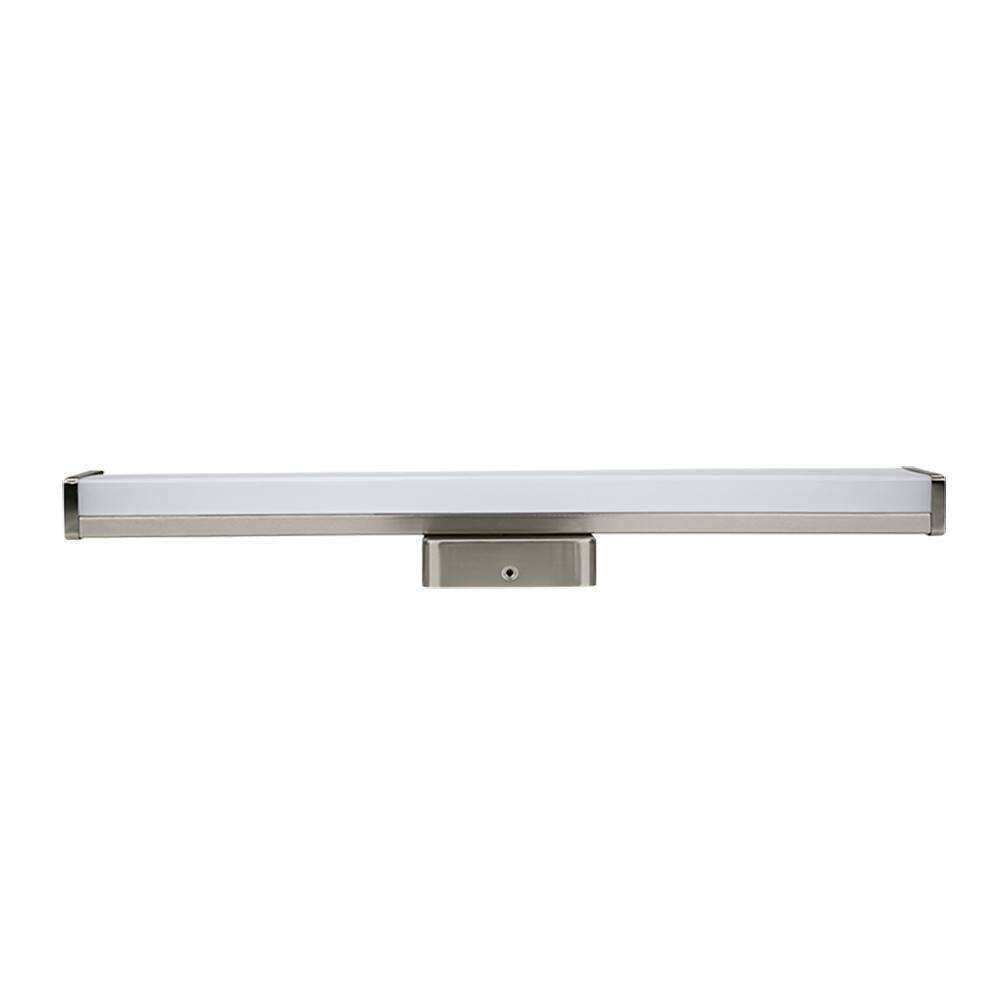 Hampton Bay Grantham 24 in. Brushed Nickel LED Vanity Light Bar Bathroom Lighting 120-277v Adjust Color Temperatures 537989020