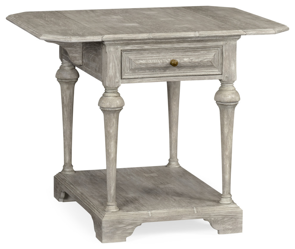 Elizabethan style greyed oak pembroke table   Farmhouse   Side Tables And End Tables   by Jonathan Charles Fine Furniture  Houzz