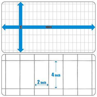 Fencer Wire 5 ft. x 100 ft. 12.5-Gauge Welded Wire Fence with Mesh 2 in. x 4 in. WB125-5X100M24