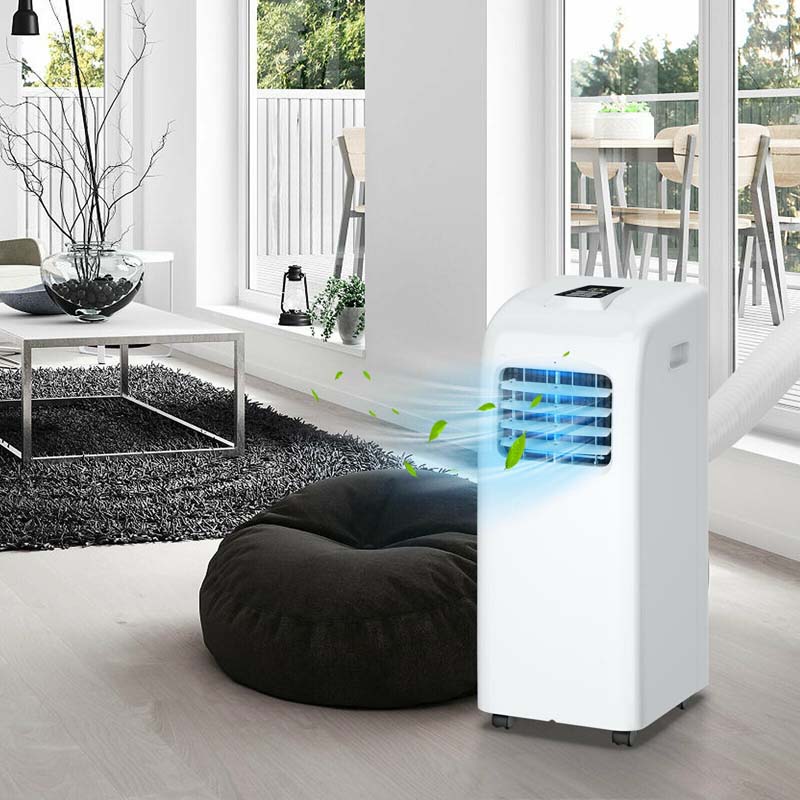 8000 BTU 3-in-1 Portable Air Conditioner with Air Cooling Fan, Dehumidifier Function, Sleep Mode, Remote Control