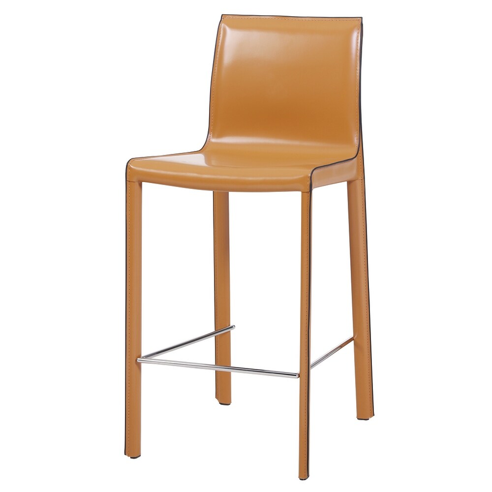 Gervin Recycled Leather Counter Stool Set of 2