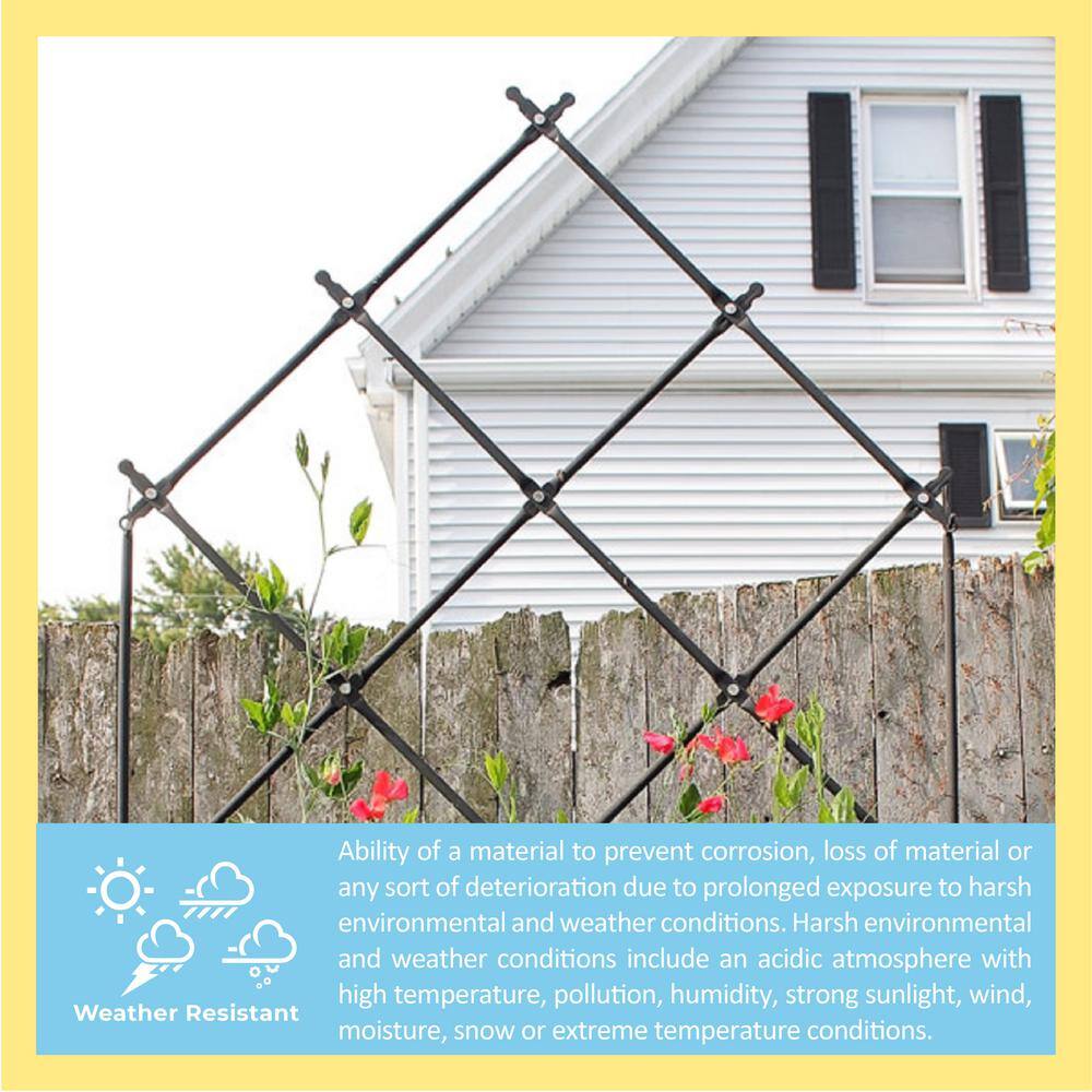 ACHLA DESIGNS Traditional Freestanding Lattice Garden Trellis 84 in. Tall FT-30