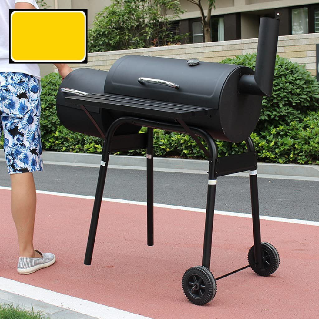 AEDILYS 27 inch Charcoal Barrel Grill with Offset Smoker