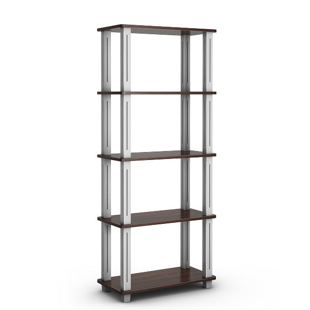 Tangkula 5 tier Storage Rack Display Shelves Bookshelf For Home Office