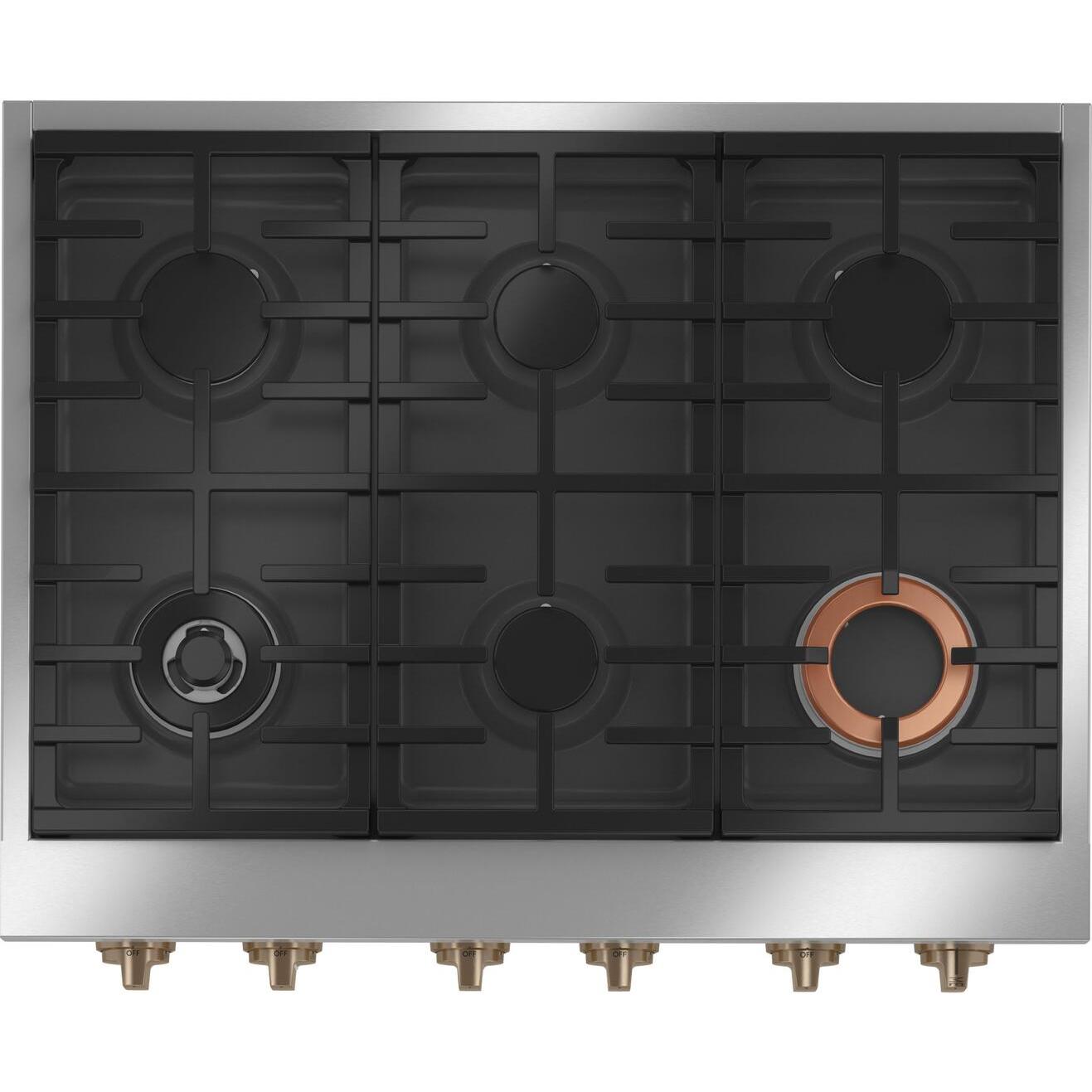 Café 36-inch Built-in Gas Rangetop with 6 Burners CGU366P3TD1