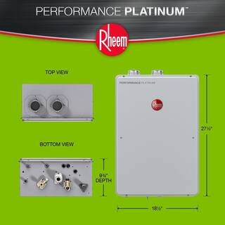 Rheem Performance Platinum 8.4 GPM Liquid Propane High Efficiency Indoor Tankless Water Heater ECOH160DVLP-2