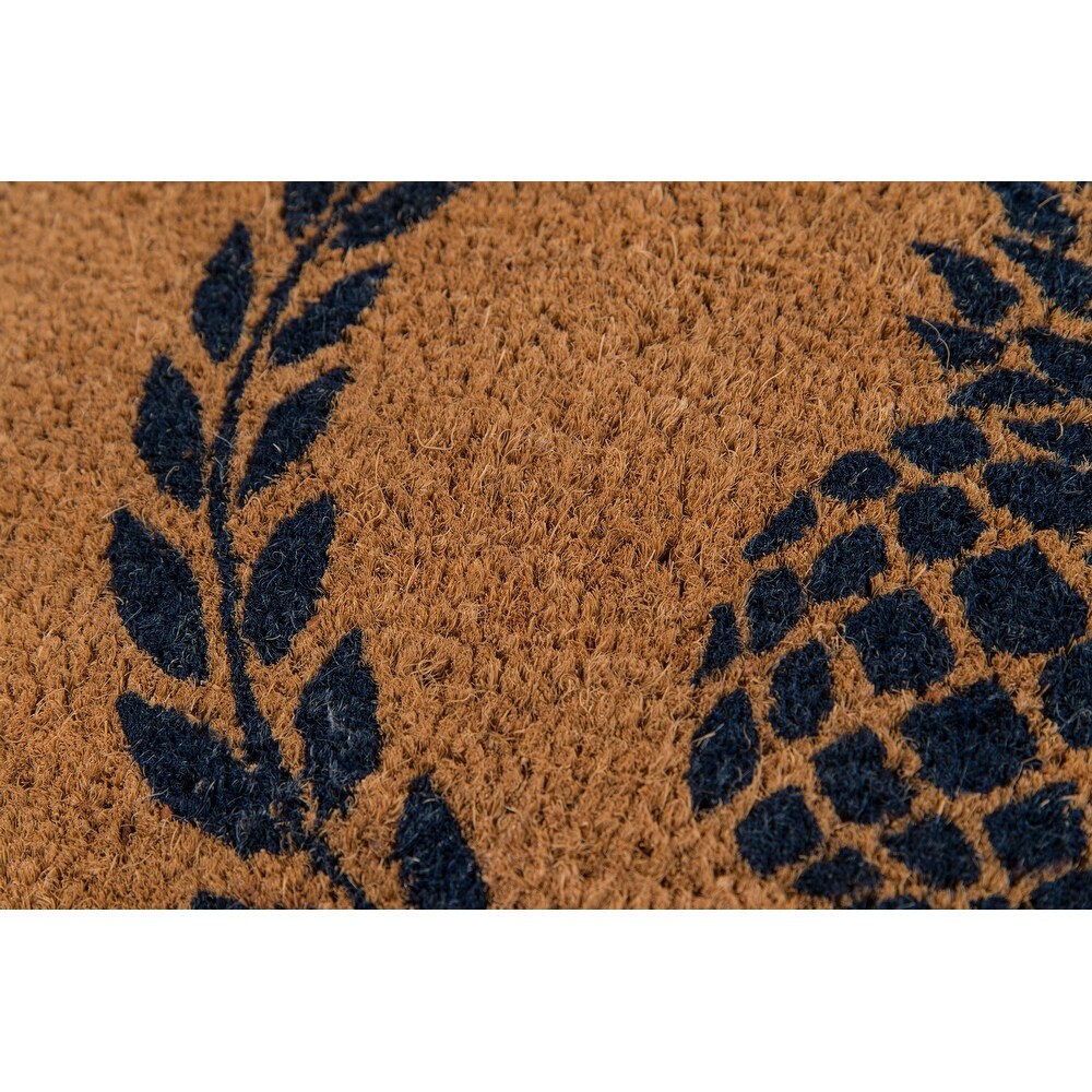 Erin Gates by Momeni Park Pineapple Hand woven Natural Coir Doormat   1'6\