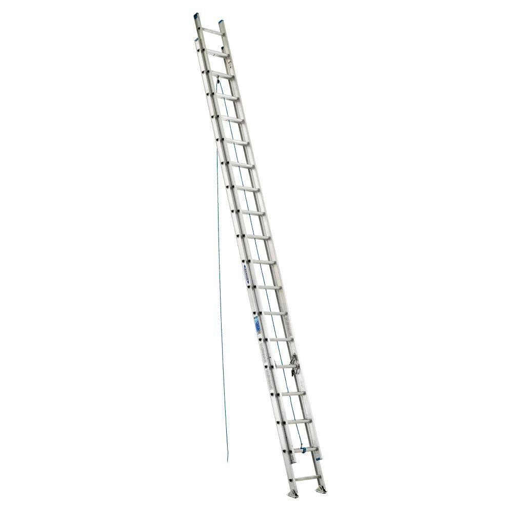 Werner 36 ft. Aluminum D-Rung Extension Ladder with 250 lb. Load Capacity Type I Duty Rating D1336-2