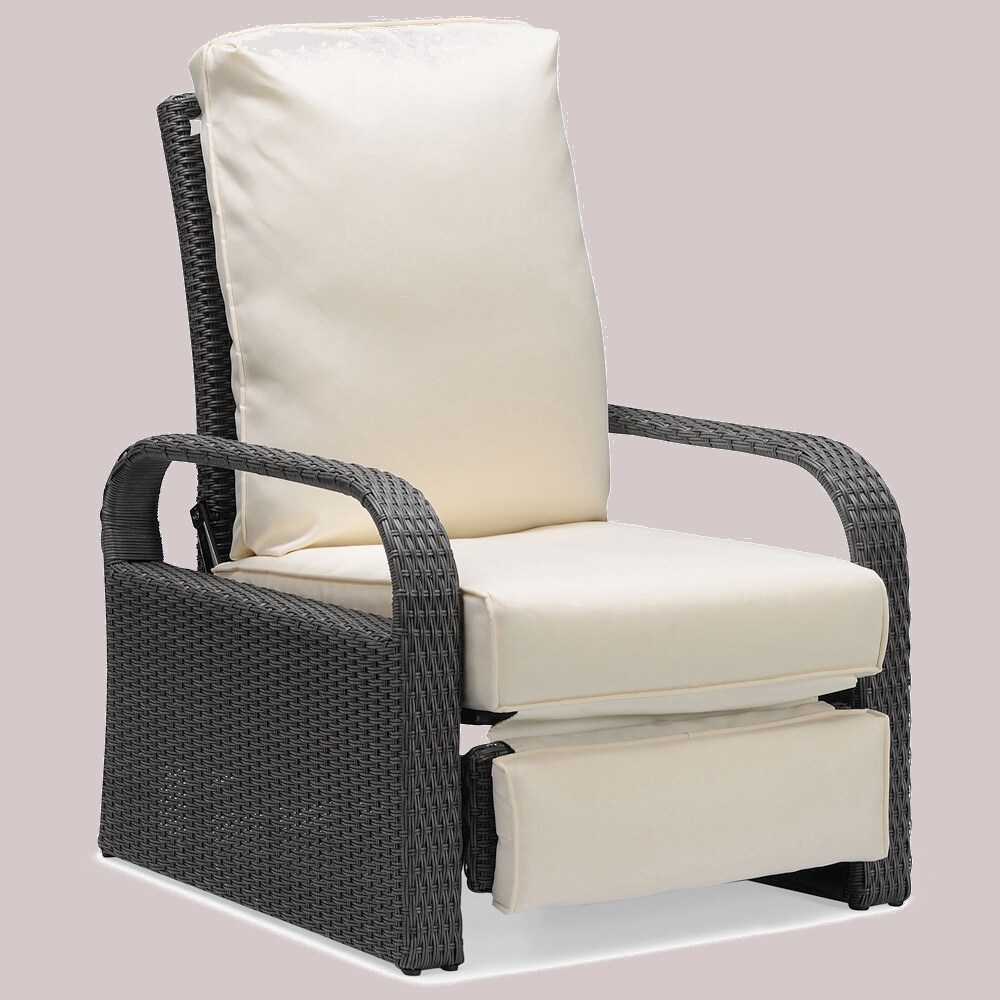 Automatic Adjustable Wicker Lounge Recliner Chair