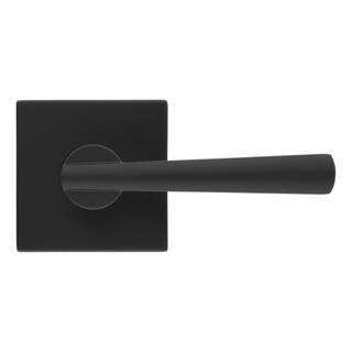 Baldwin Prestige Spyglass Matte Black HallCloset Door Lever with Microban Antimicrobial Technology 352SPLSQR514CP6