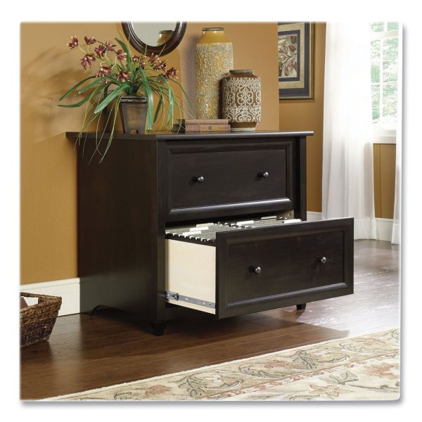 Sauder Edgewater Collection Lateral File Cabinet， 2 Legal/Letter-Size File Drawers， Estate Black， 33.25