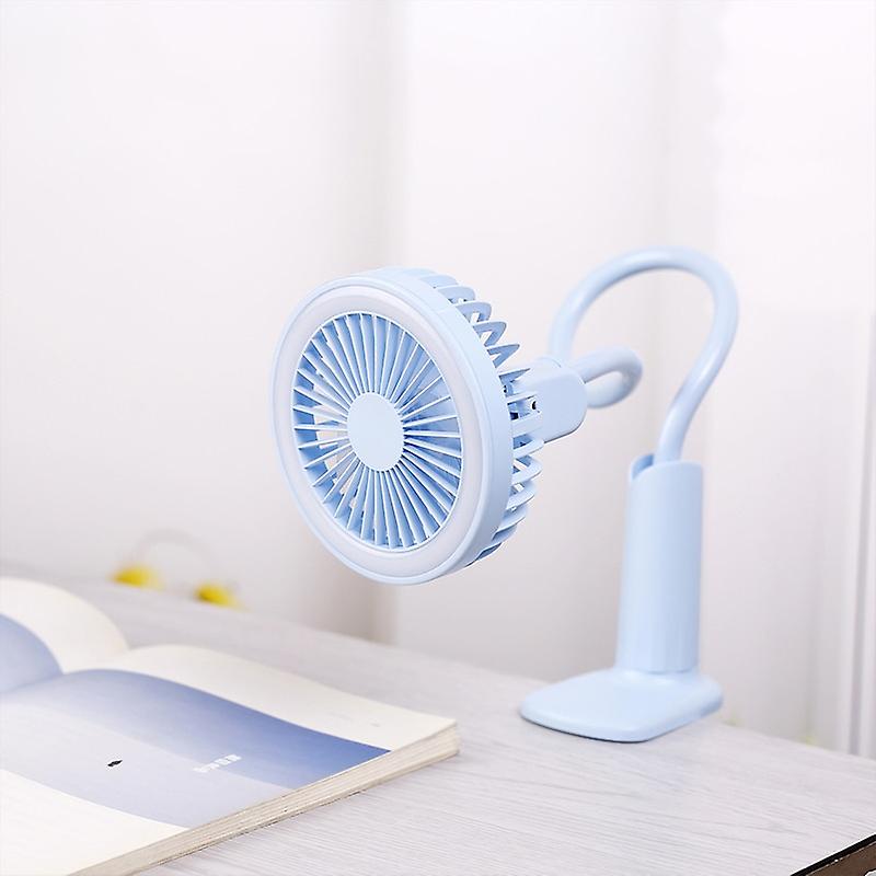 360usb Charging Night Light Electric Fan Portable Desktop Clip Fan