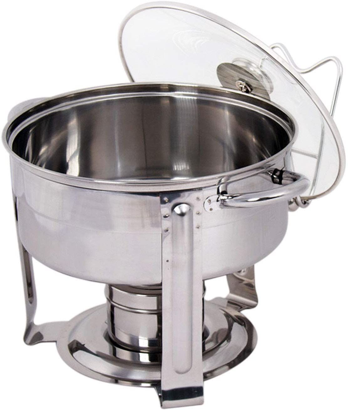 Oster Sanger Field 6-Piece 4.5 Quart Round Stainless Steel Chafing Dish Set