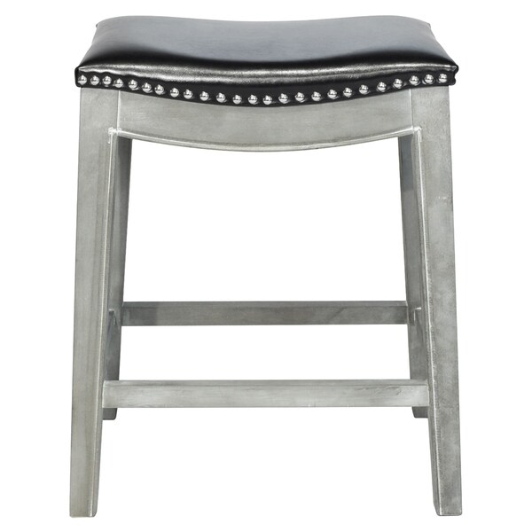 Elmo Bonded Leather Saddle Seat Counter Stool