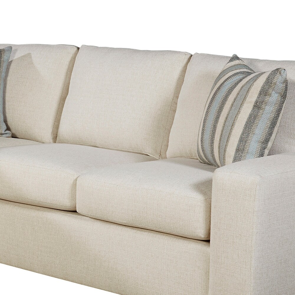 Kobe Cream Sectional Sofa Bed with Queen Gel Memory Foam Mattress