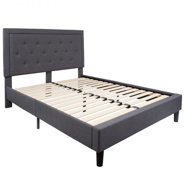 Queen Platform Bed | Queen Size Platform Bed Frame with Headboard