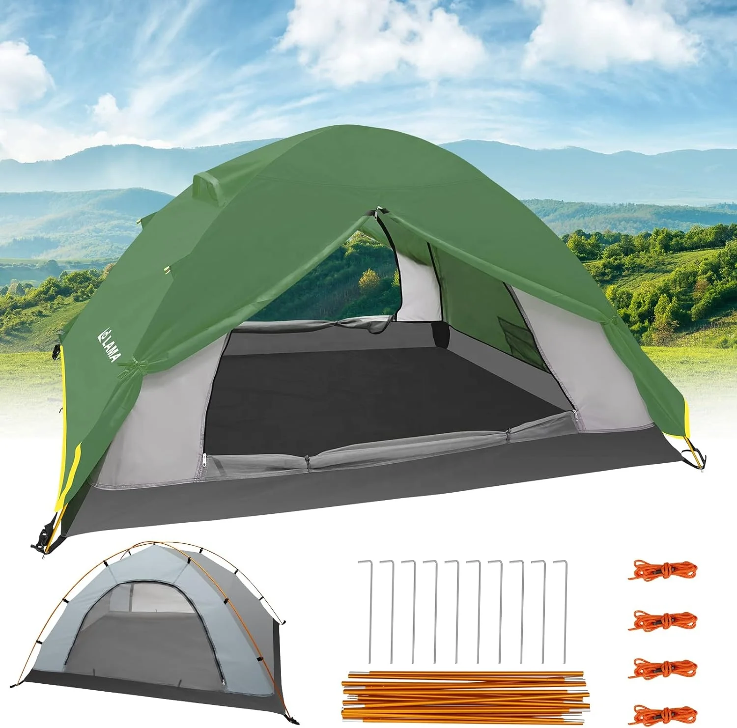 In Stock 2 3 Person Camping Tent Outdoor Hiking Family Cheap Manual Tents Waterproof For Play